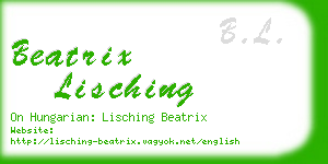 beatrix lisching business card